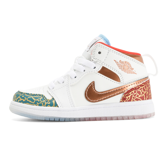 Youth Running Weapon Air Jordan 1 White Shoes 0113